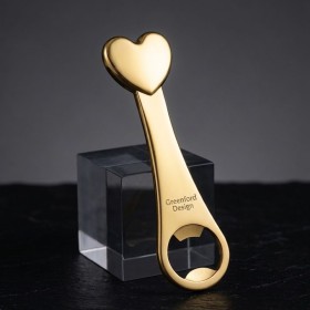 Apribottiglia con cuore oro