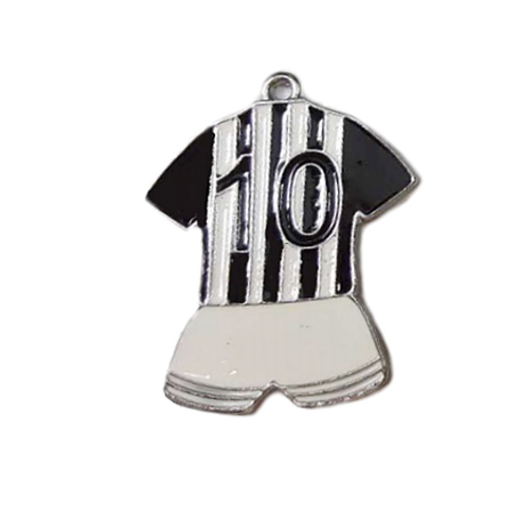 Juventus completo calcio bianco e nero ciondolo in metallo collezione Sport
