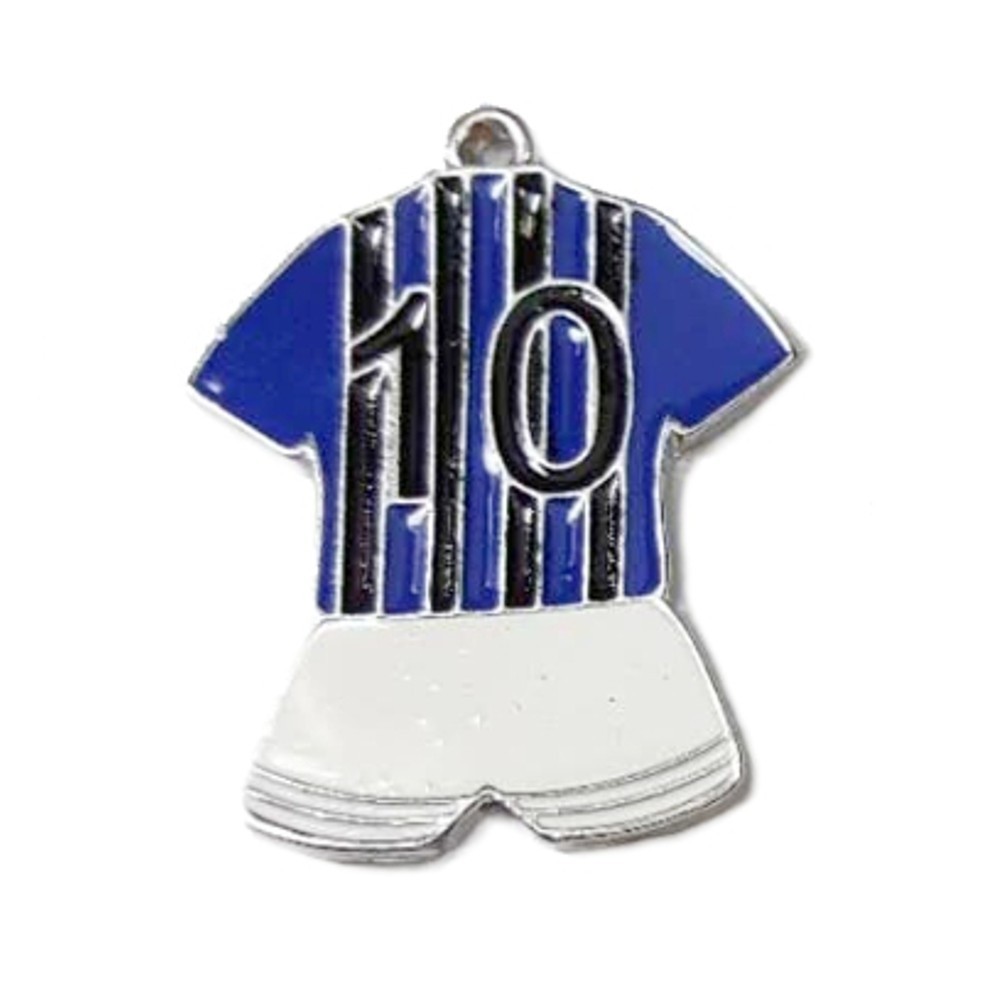 Inter Completino calcio nero e blu ciondolo in metallo collezione Sport